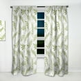 thumbnail image 2 of Designart 'Tropical Botanicals On White' Mid-Century Modern Curtain Panel, 2 of 5