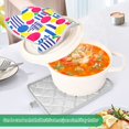 thumbnail image 3 of Yayeee Pot Holders Kitchen Heat Resistant with Pocket 7"x9.8" Cotton Oven Cooking Hot Pads, Red Retro Shapes, 3 of 7