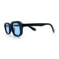 thumbnail image 6 of Vintage Vibe Narrow Rectangle Hipster Hustler Fashion Sunglasses Matte Black - Blue, 6 of 8