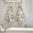thumbnail image 3 of Vintage Colorful Rose Hand Towels 2 PCS, Spring Rose Kitchen Towel Ultra Soft and Highly Absorbent,Decorative Fingertip Face Towel for Bathroom Hotel, 28.3"x14.4", 3 of 4