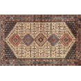 thumbnail image 1 of Ahgly Company Machine Washable Indoor Rectangle Traditional Red Brown Area Rugs, 2' x 4', 1 of 7