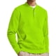 thumbnail image 1 of pstuiky camisa de manga larga para hombre, Sudadera informal de color liso con bolsillos y botones para hombre, manga larga y cuello en V Tops casuales para hombres xl, 1 of 4