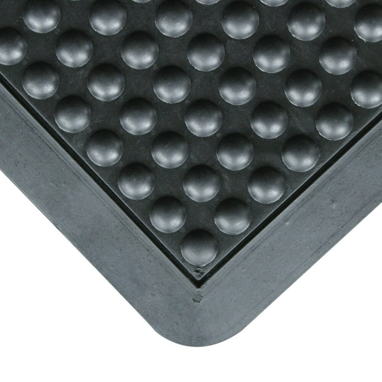 Rubber-Cal Dura-Chef Interlock Anti-Fatigue Matting - 5/8-Inch x 3ft x 3ft - Red Rubber Floor Mat