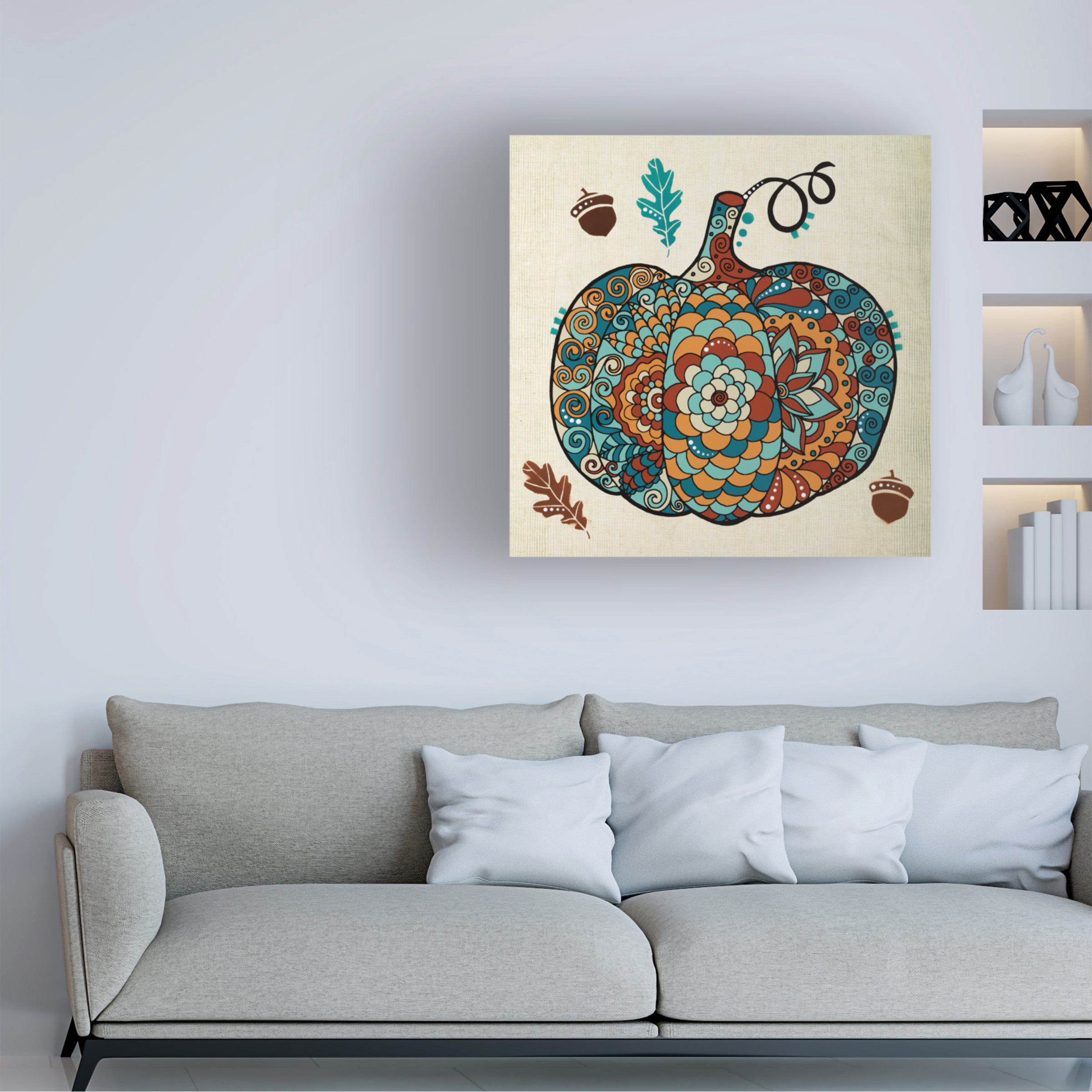 Canvas Wall Art - Dean Russo 'Gourd 2' Wall Art for Living Room, Bedroom, or Office DÃ©cor by Trademark Fine Art - 14 x 14 Inches