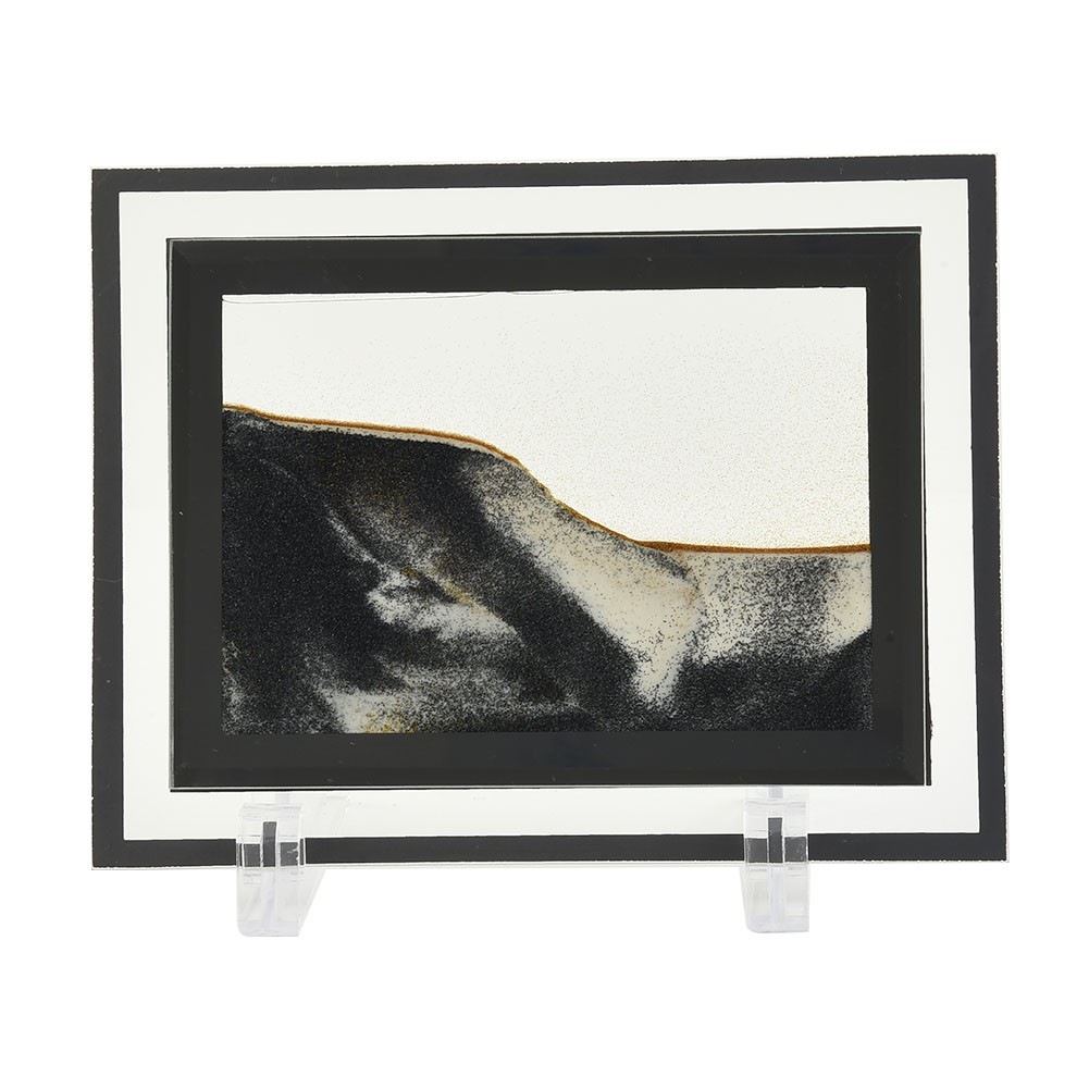 Moving Sand Art Picture Round Glass Quicksand Painting 3D Sea Sand Landscape