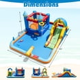 thumbnail image 3 of Costway Giant Water Slide Bounce House with Climbing Wall, Splash Pool & Basketball Hoop With 680W Blower, 3 of 10