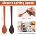 thumbnail image 3 of KIICII 2PCs Silicone Stirring Spoons for Coffee Tea, 6.85-Inch Coffee Spoons, Reusable Coffee Stirrers, Espresso Accessory, Perfect for Stirring Drinks, Food Grade, Dishwasher Safe, 3 of 8