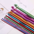 thumbnail image 3 of Juego de ganchillo para suéter de una sola cabeza de alúmina de metal de 12 colores, herramientas para tejer a mano con gancho para bufanda, 3 of 4