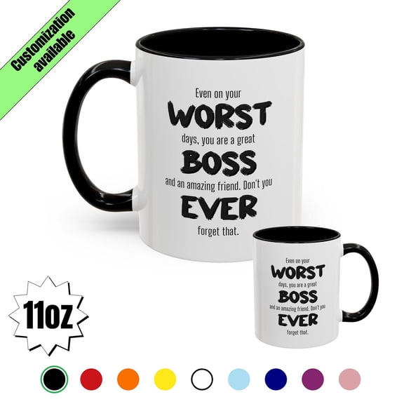 Funny Boss Mug, Funny Boss Gift, Worst Boss Ever Coffee Mug, Sarcastic Boss Birthday Present, Best Boss Ever, 11oz Mug