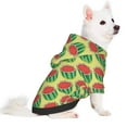 thumbnail image 2 of Fotbe Summer Watermelon Print Small Dog Sweater Hoodies Pet Grey Hooded Soft Fleece Sweatshirts with Pocket Fall Winter Puppy Cat Sweaters Warm Clothes-Medium, 2 of 7