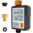 thumbnail image 1 of Temporizador de agua, grifo de jardín programable digital, grifo de manguera automático, controlador de sistema de temporizador de aspersor, negro, 16*8*5cm, 1 of 1