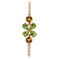 thumbnail image 2 of Galaxy Gold Peridot Flower Bracelet with Citrine Accents in 14k Rose Gold, 2 of 3