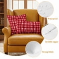 thumbnail image 4 of 2 Pack Outdoor Waterproof Throw Pillow Covers,Modern Red Buffalo Plaid Decorative Square Pillow Case Patio Pillowcases for Chair Couch Sofa 16x16in, 4 of 9