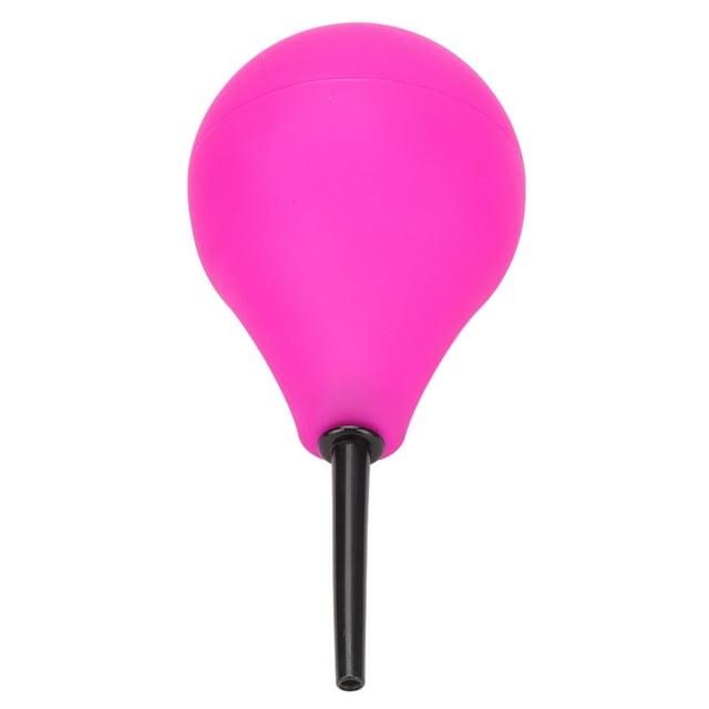 Pera de silicona para enema, profesional, morada, suave y flexible, para limpieza anal, para hombres y mujeres, 224 ml