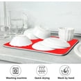 thumbnail image 6 of SKYSONIC Dish Drying Mat Red Absorbent Dish Drainer Kitchen Counter,Super Absorbent Dish Drying Pads Dish Drainer Rack Pads 16x18, 6 of 6
