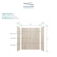 thumbnail image 5 of Transolid Ewk603672 Expressions 60" W X 36" D X 72" H Three Panel Shower Wall Kit -, 5 of 6
