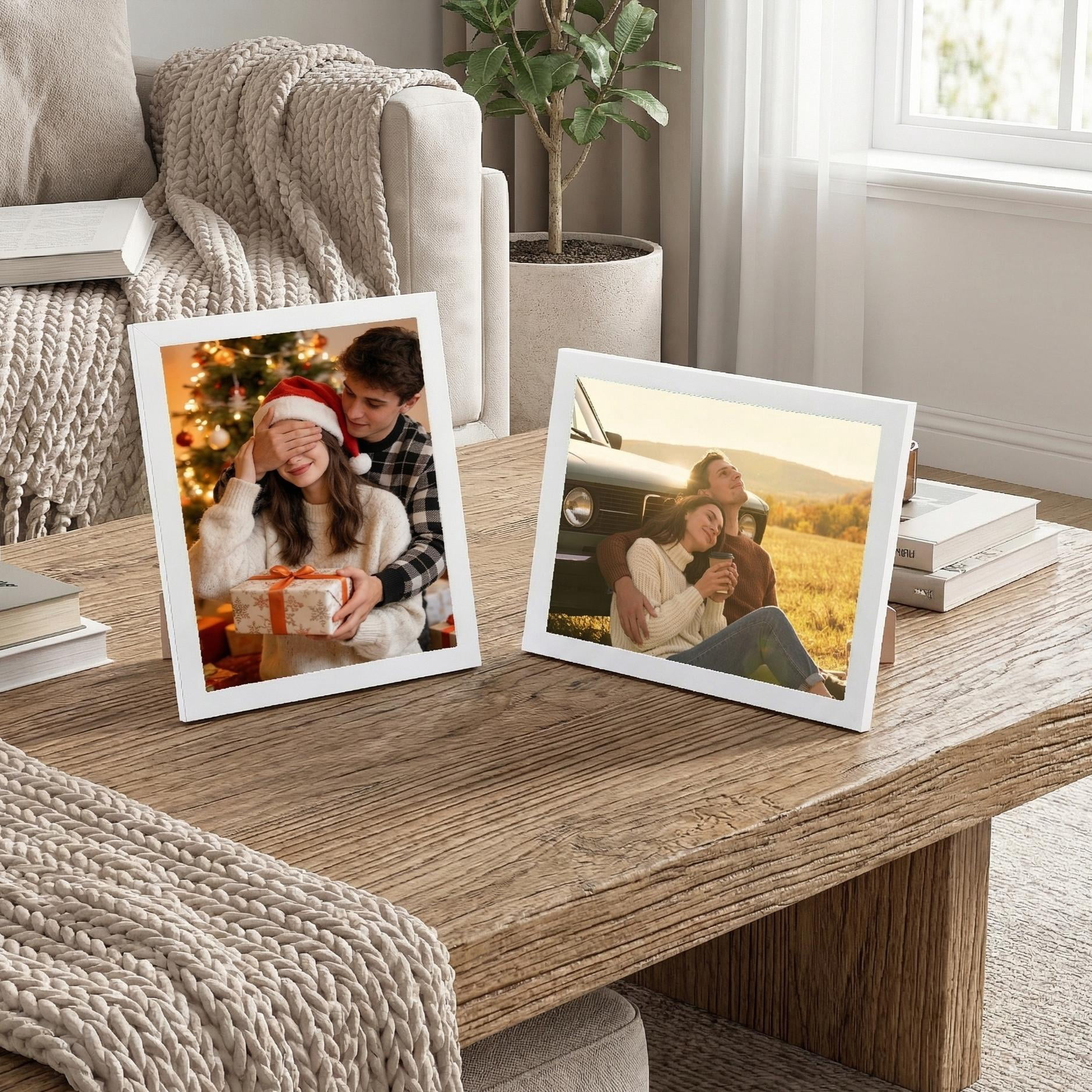 8x10 Picture Frames Set of 7, Classic Photo Frame for Wall and Tabletop Display