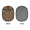 thumbnail image 2 of Pofeuu Fox And Mushroom Print Silicone Pot Mat Mitten With Hanging Loop Heat Resistant Oven Mitts Non-Slip Bbq Baking Smoking Potholders, 2 of 7