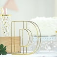 thumbnail image 3 of Balsa Circle 8" Gold D Metal 3D Wire Alphabet Number Sign Wedding Party Bar Tabletop Decorations, 3 of 6