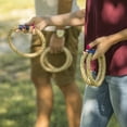 thumbnail image 7 of Triumph Wood Quoit Target Outdoor Lawn Game Set with Six Sisal Rope Toss Rings, 7 of 7