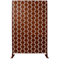thumbnail image 4 of Tcbosik Metal Outdoor Privacy Screen, Freestanding Privacy Fence Panel for Patio, Garden, Balcony, Modern Decorative Divider, 76"H x 48"W, Rust Red, 4 of 9
