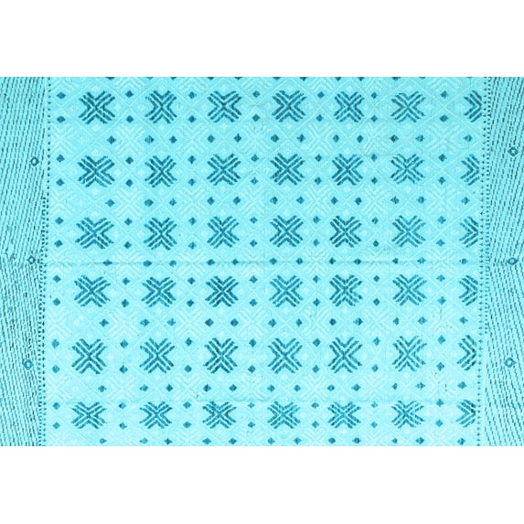 Ahgly Company Indoor Rectangle Abstract Light Blue Modern Area Rugs, 8' x 12'
