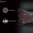 thumbnail image 3 of Spencer 2Pcs Bling Bling Rhinestones Diamond Car Seat Head Rest Support Pillow Luster Crystal Neck Rest Diamond Car Accessories Decor, 3 of 6