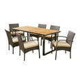 thumbnail image 7 of Noble House Heron 7 Piece Wood Top Patio Dining Set in Teak and Brown, 7 of 7