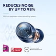 thumbnail image 2 of Soundcore Space A40 Auto-Adjustable Active Noise Cancelling Wireless Earbuds, Reduce Noise by Up to 98%, 50H Playtime, Hi-Res Sound, App Customization, Wireless Charge, Blue, 2 of 6