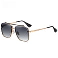 thumbnail image 4 of gradient sunglasses colorful two-color large frame sunglasses fashion metal glasses-Black frame, 4 of 5