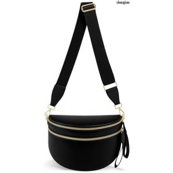 Checkered Crossbody Bags for Women Nylon Bum Bag Spacious Trendy Fanny Pack Large Sling Bags with Adjustable Strap