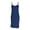 *Blue, variant on Women's Adjustable Spaghetti Strap Slip Dress , Ladies' Soft Stretchy Sleeveless Midi Dress , Casual Layering Lounge Dress For Women,Black,S-2XL