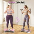thumbnail image 3 of UPGO Slim Waist Twister - 330 lbs Silent Ab Toner Machine for Women, Core Workout Board, Home Gym Equipment for Hourglass Figure & Love Handle Reduction, Pink, 3 of 8
