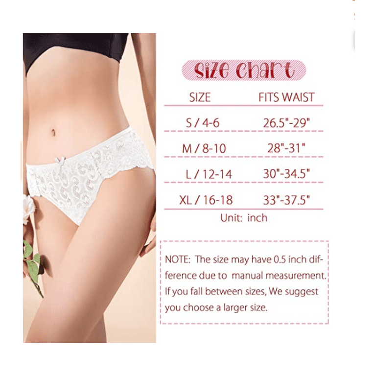 Lace Sexy Underwear for Women Seamless Panties for Women, 5 Pack