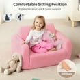 thumbnail image 4 of Kids Sofa,Foldable 2 in 1 Kids lounger,Toddler Chair Baby Convertible Sofa for Boys and Girls ,Pink, 4 of 8