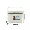 thumbnail image 3 of Portable Insulated Cooler Box with Thermometer Leak Proof Outdoor Hard Cooler Keeps Ice Up to 3 Days for Camping Beach Picnics Tailgating Sports in White, 3 of 6