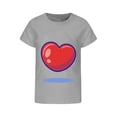 thumbnail image 2 of Hiijoy Big Girls Summer Casual T-Shirt Heart Print Short Sleeved T Shirt, Sizes 3-13, 2 of 4