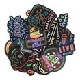 thumbnail image 1 of Kit de 50 pegatinas de neón, pegatinas de vinilo de graffiti, pegatinas lindas de mezcla y combinación de neón, decoración de pegatinas, para adolescentes, niñas y adultos, colores surtidos, 1 of 7