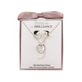 thumbnail image 3 of Believe by Brilliance Women's 14Kt Gold Flash Plated Mother of Pearl Heart Initial "J" Pendant Necklace and Hopp Earring Set, 18+2" Extender, 3 of 3