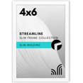 thumbnail image 1 of shiyou-4x6 Picture Frame with Shatter-Resistant Glass - Streamline Collection - Thin Border Photo Frame for Tabletop and Wall Display - Hanging Hardware and Easel Stand Included - White, 1 of 4