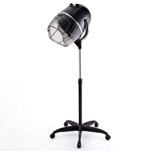 Adjustable Stand Up Hood Floor Hair Bonnet Dryer Rolling Base Salon Wheels