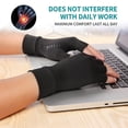 thumbnail image 5 of Guantes de compresión de cobre para artritis Los guantes de compresión sin dedos alivian el dolor y tratan la artritis, 5 of 5
