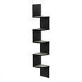 thumbnail image 2 of Furinno Contemporary 7.8 x 7.8 5-Tier Oak Floating Corner Shelf, 2 of 6