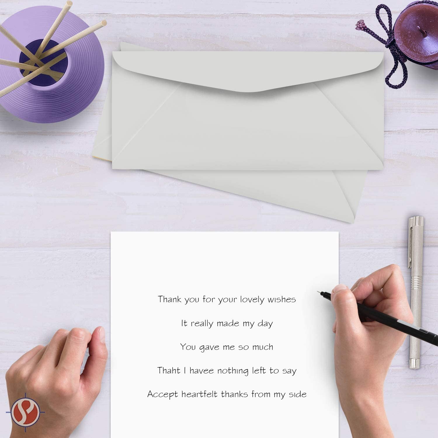 Premium Pastel Colored #10 Business Envelopes – for Holiday, Office, Invoices, Letters, Mailings | 4 1/8 x 9 1/2 inches | 500 Count per Pack (Gray)