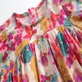 thumbnail image 3 of WOYY Little Girls Floral Dress Short Sleeve Round Neck Summer Dress, Sizes 5-6Y, 3 of 8