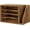 Rustic Brown, variant on Mail Sorter, File Organizer Desktop, Wood Desk Organizer with 3 Adjustable Shelves, Mail Holder for Office, Home, Letter Sorter File Holders for Envelopes, Mail Supplies Magazines, Greige