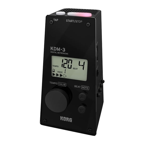 Metrónomo digital Korg KDM-3 con respaldo de memoria - negro