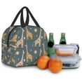 thumbnail image 5 of Sunyuer Girls Giraffe Pattern Insulated Waterproof Oxford Cloth Reusable Lunch Bag, 5 of 6