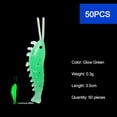 thumbnail image 2 of 50 Uds. De señuelos de pesca de agua salada de 3,5 cm, camarones luminosos con señuelo suave (verde luminoso), 2 of 6