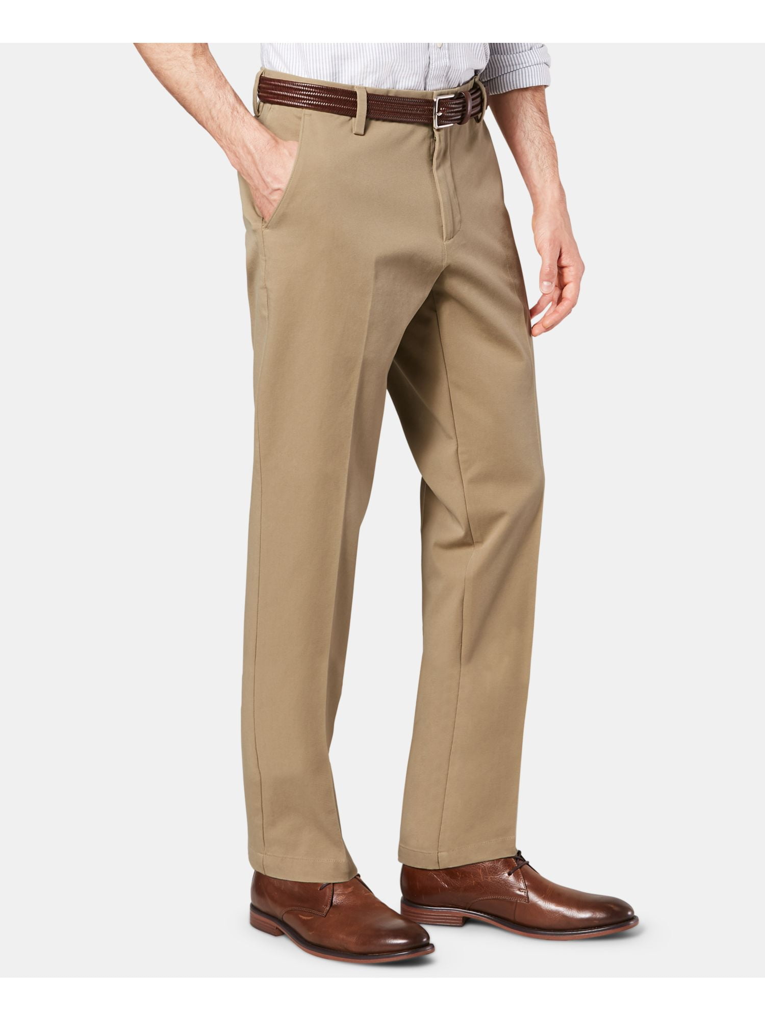 DOCKERS Mens Beige Regular Fit Stretch 